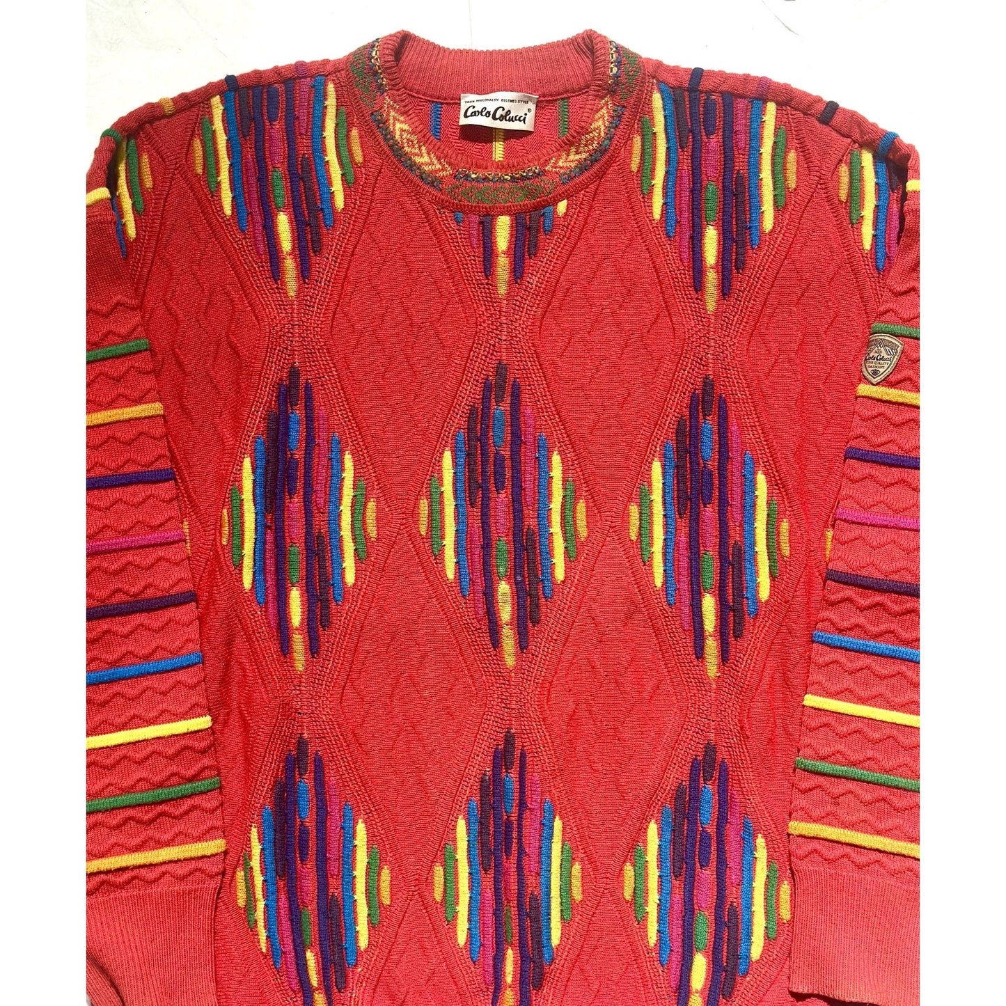 Carlo Colucci collectors Biggie style multicolor jumper size XXL -54 , Mint!