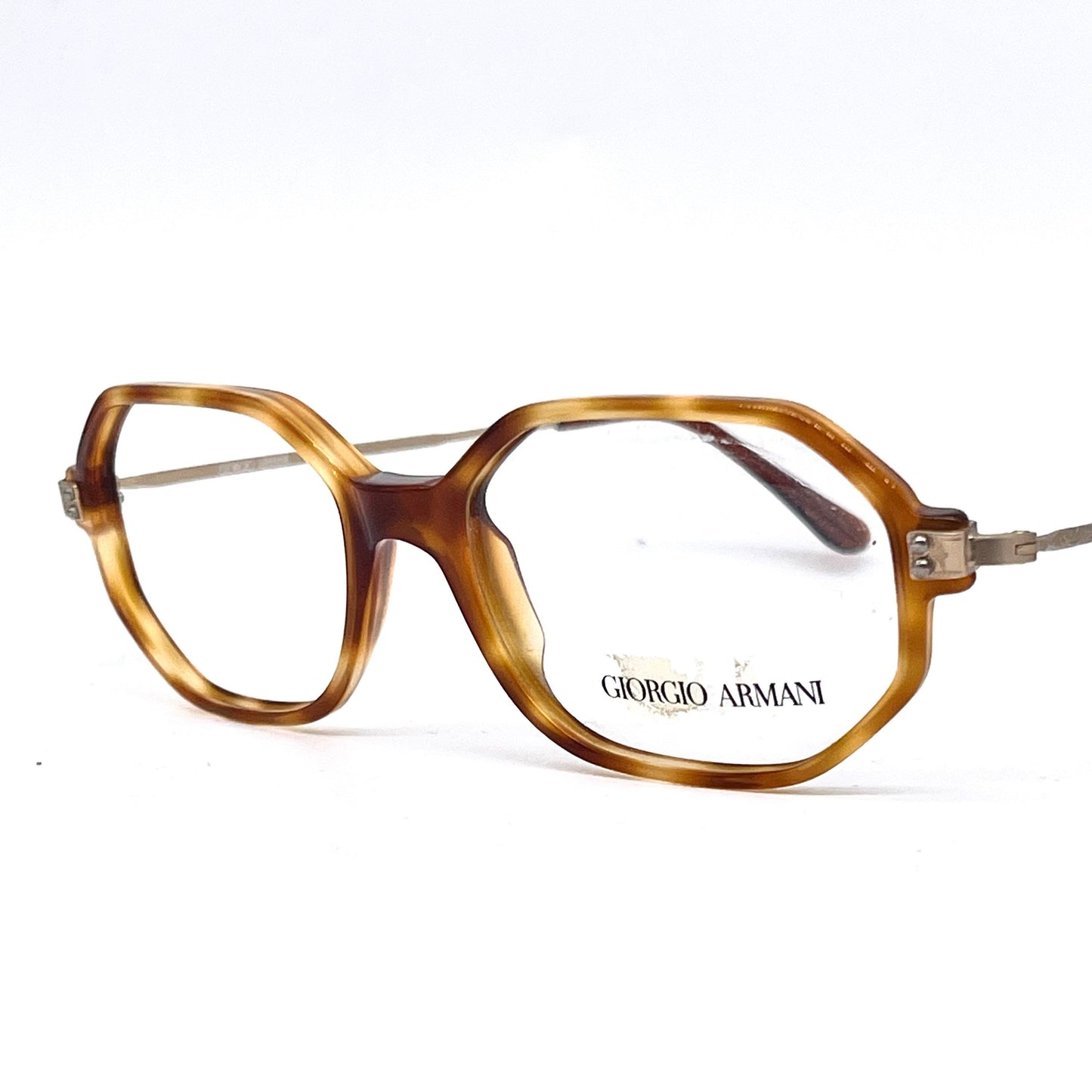 Giorgio Armani 349 tortoise square eyglasses frames made in Italy sunglasses made in Italy in the 80s, NOS