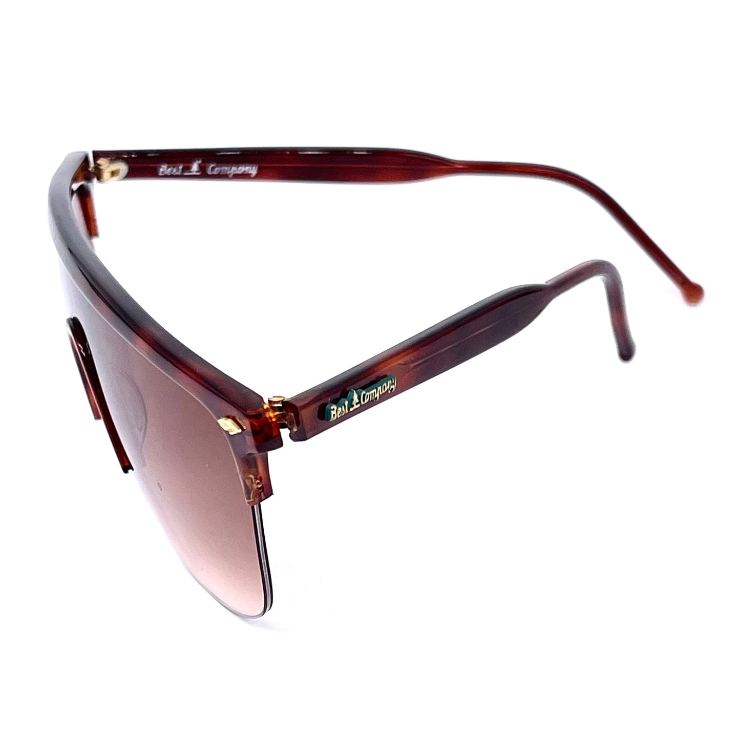 Best Company tortoise square shield sunglasses NOS 80s Italy