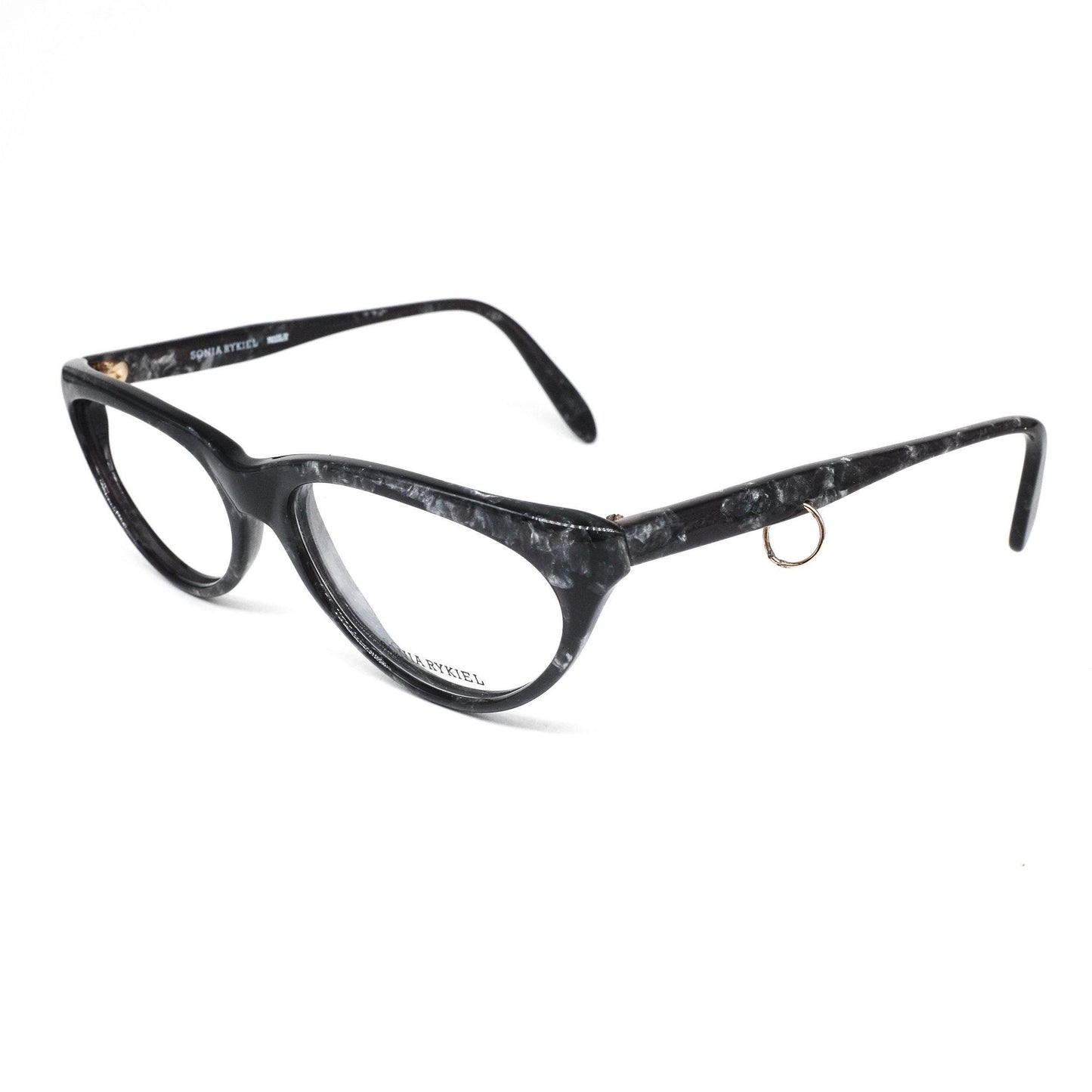 Sonia Rykiel SR-10 cool alt cateye eyeglasses w ring pierced temple detail, 4 colors available