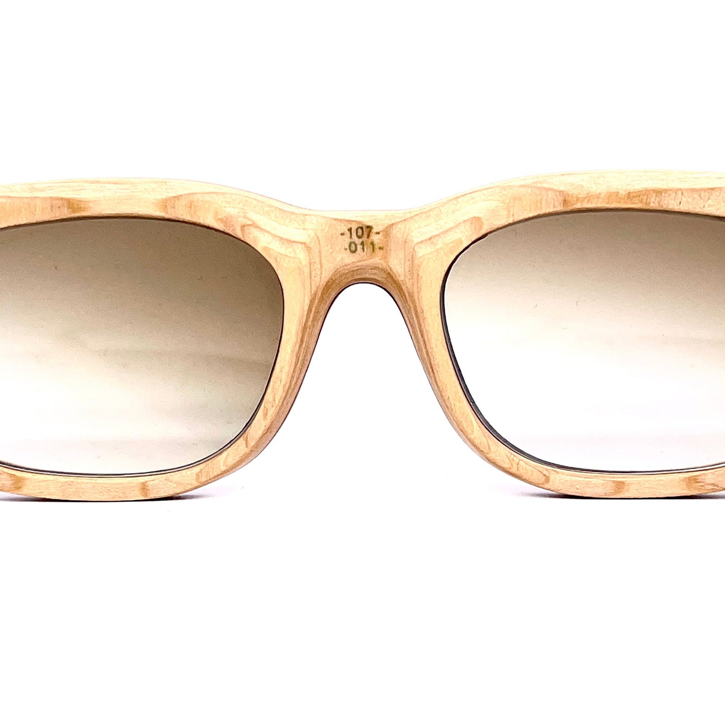 Jean Lempereur square real wood sunglasses, Woodline P5 wayfarer style, France NOS 80s