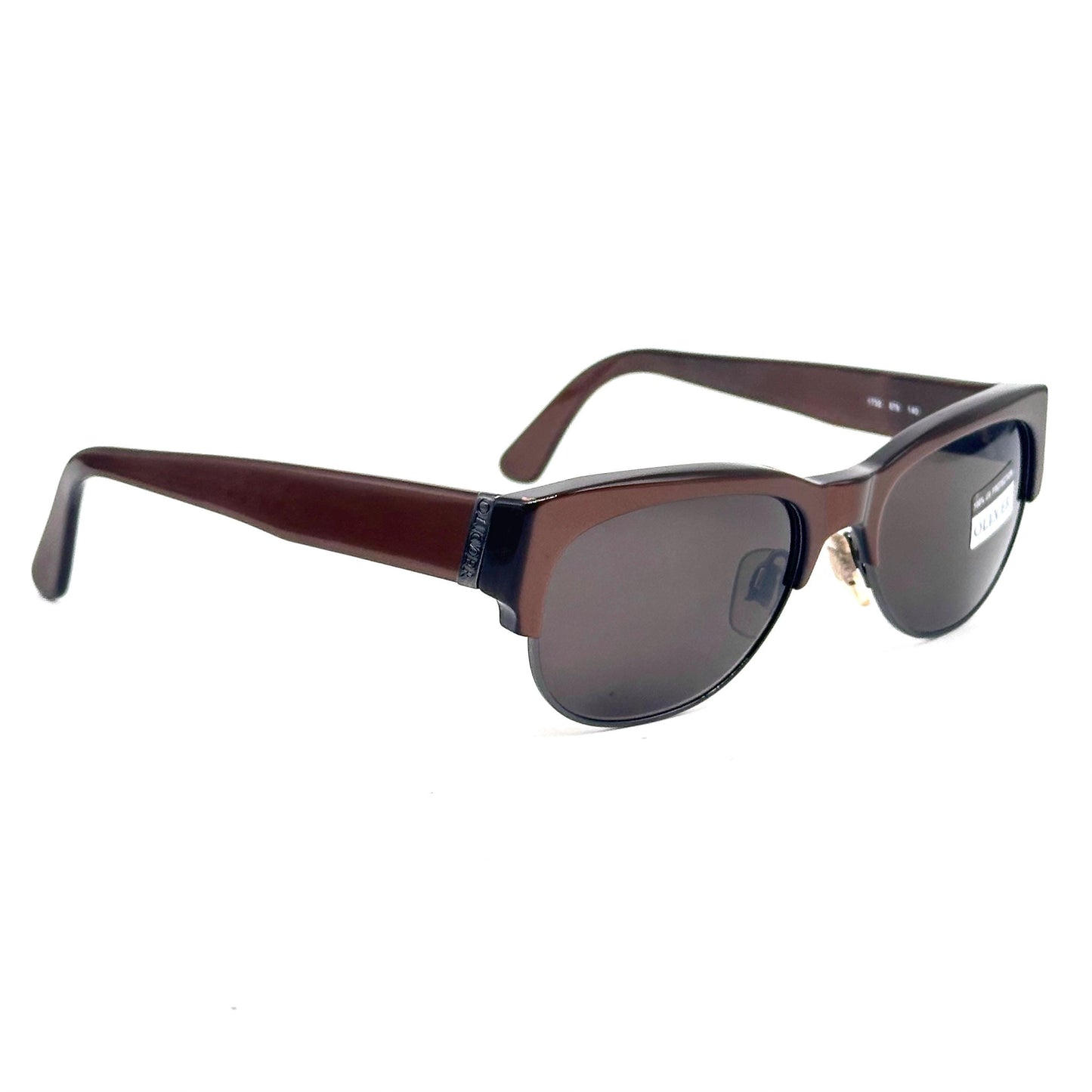 Oliver by Valentino Garavani 1752 lacquered shaded brown squared shape sunglasses NOS 90s