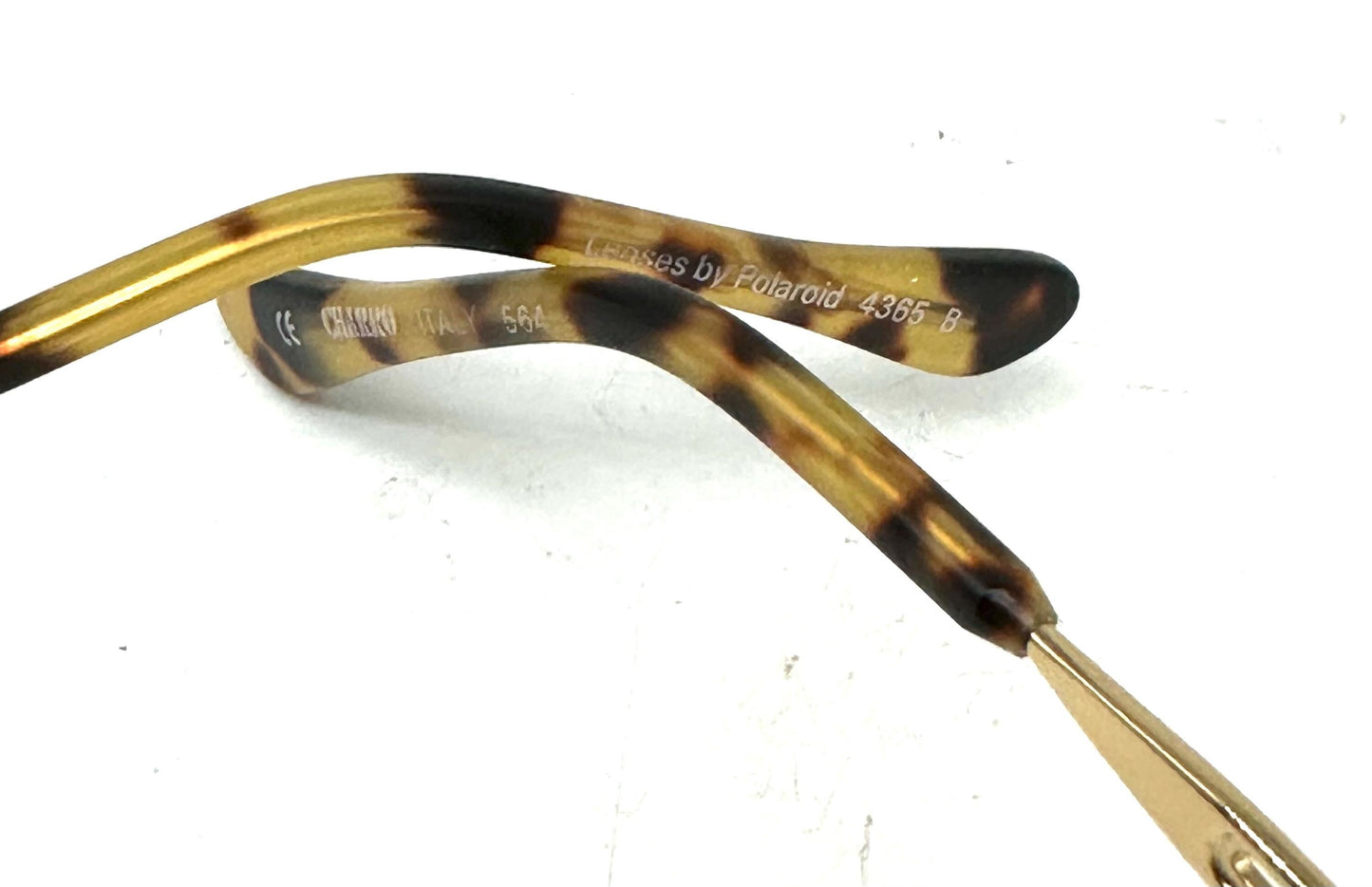 Charro rare round black-gold side shields sunglasses hand made in Italy, 80s NoS