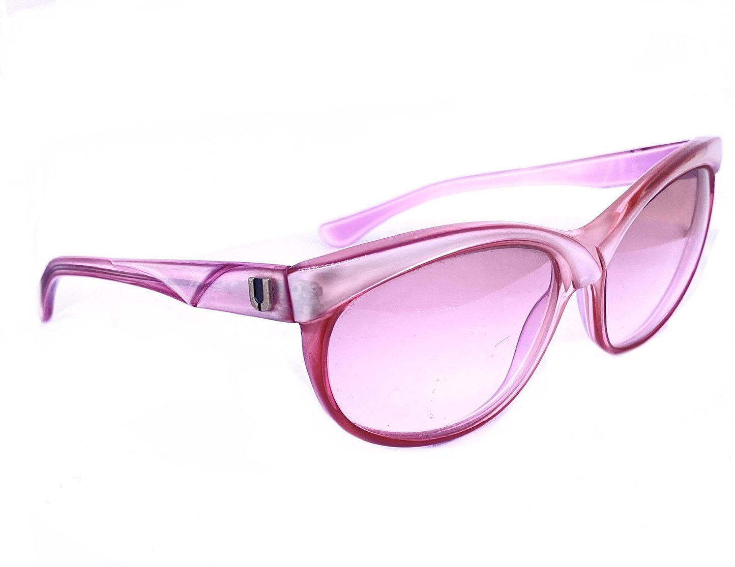 Ungaro Paris gorgeous rose/ pearl cateye sunglasses made in France, 1980s NOS