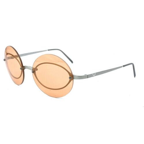 Armani Round Avant Garde Rimless Sunglasses Orange Tinted Lenses,NOS 90s iTA