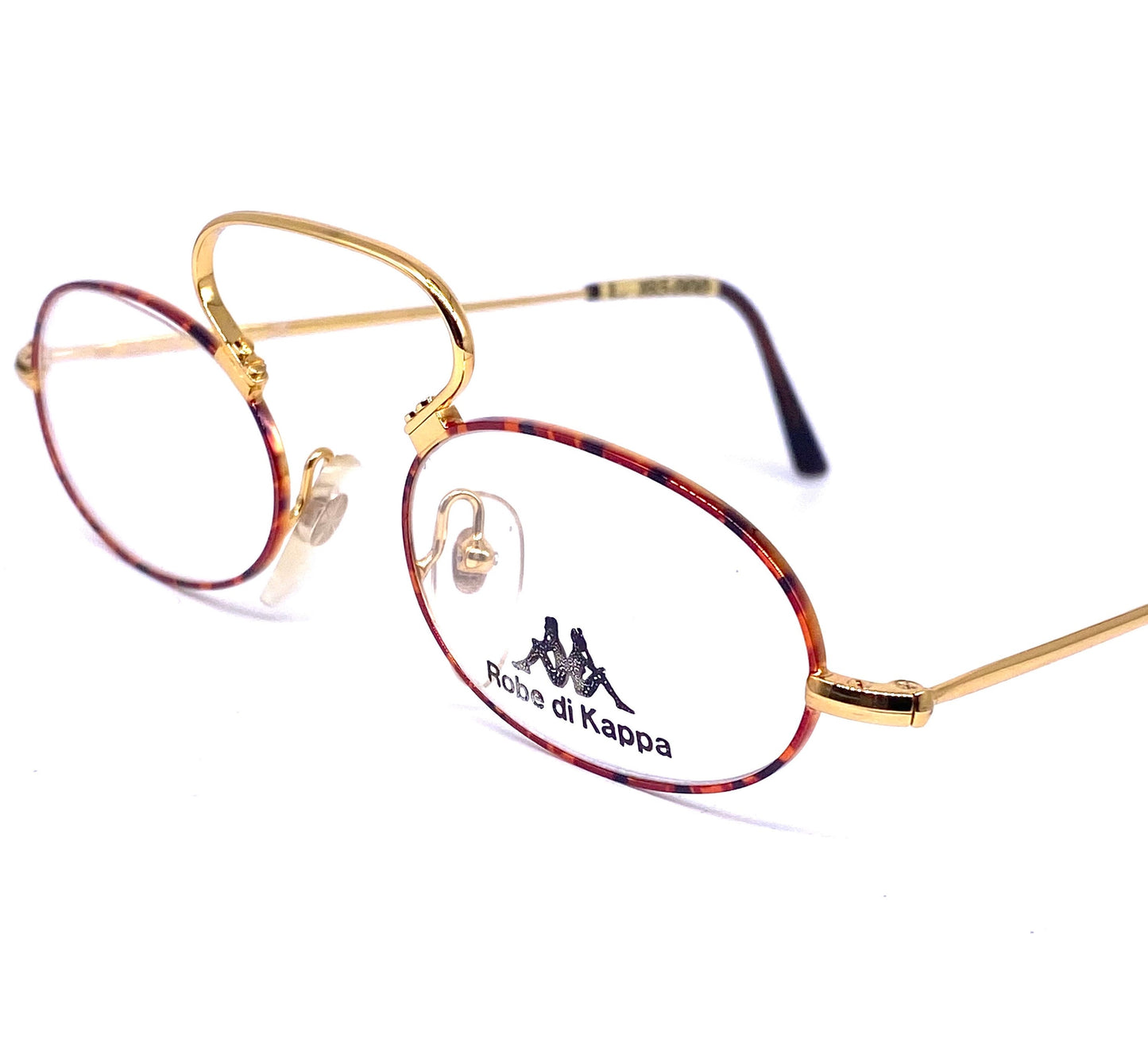 Robe di Kappa steampunk/ antique Victorian inspired oval golden reading glasses, NOS 80s Italy