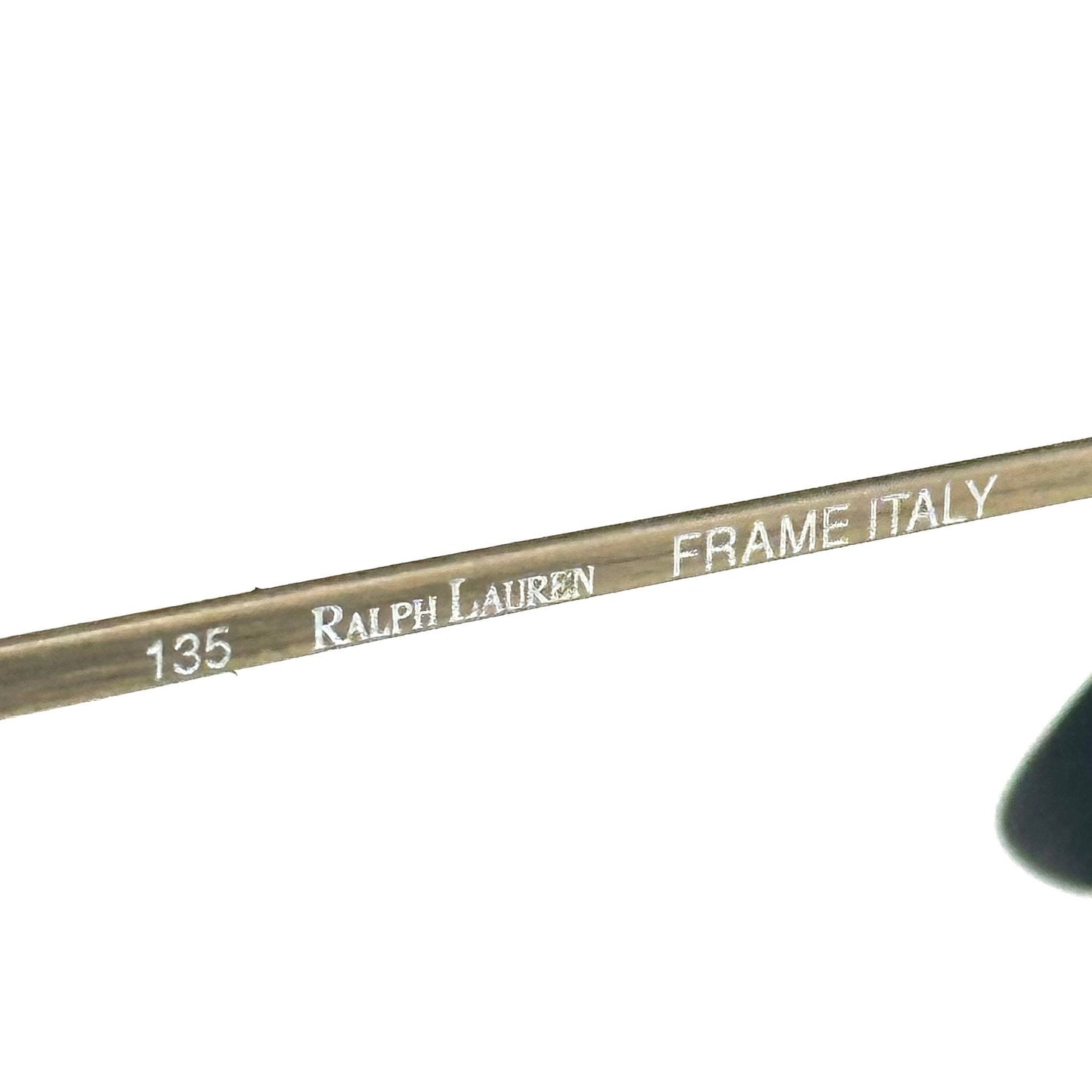 Ralph Lauren 546/M classy 50s inspired half rim square eyeglasses in antique brass metal, NOS 80s