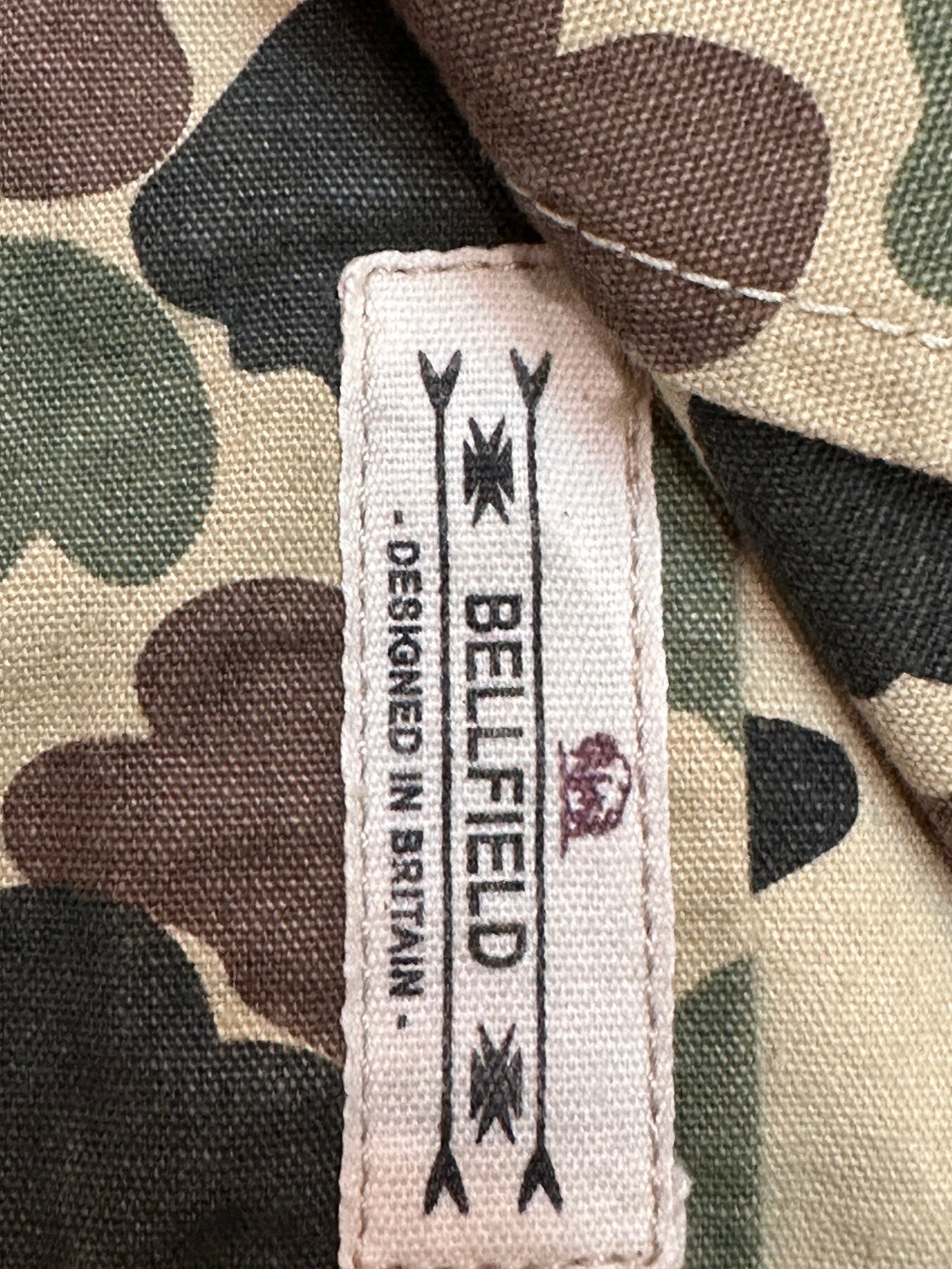 Bellfield military style beige + camo cotton hunter jacket, BNWT
