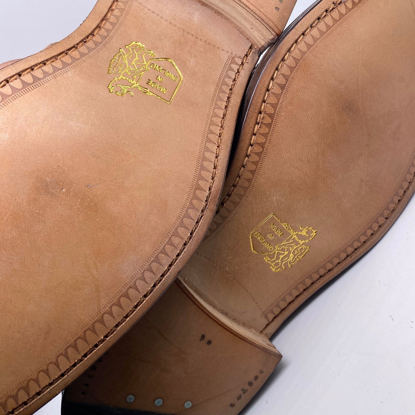 Grenson Royal Windsor NOS burgundy brogues church style UK handmade leather shoes size 7