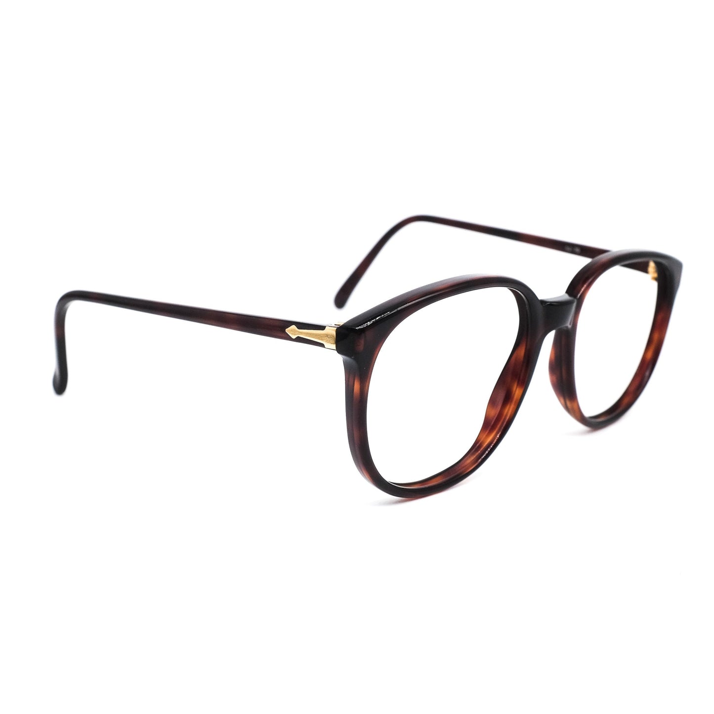 Persol Ratti tortoise pantos frames w golden metal arrow hinges, NOS 80s Italy