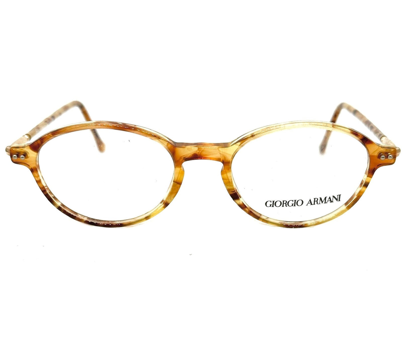 Giorgio Armani 357 oval tortoise keyhole bridge eyeglasses , NOS 90s Italy