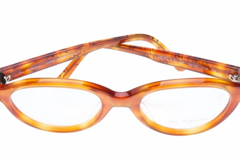 Les Copains LC22 Demi blonde pantos ladies eyeglasses hand made in Italy by Aprilia in the 80s. noS.