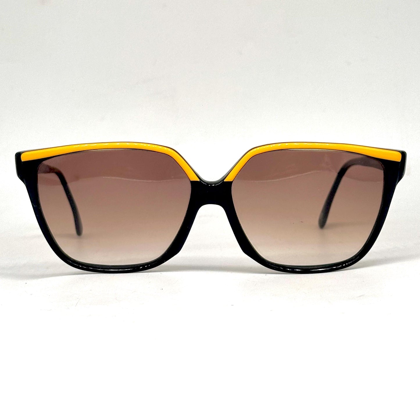 Jean-Louis Scherrer Paris frame 875 yellow and black design oversize sunglasses. 90s NOS France