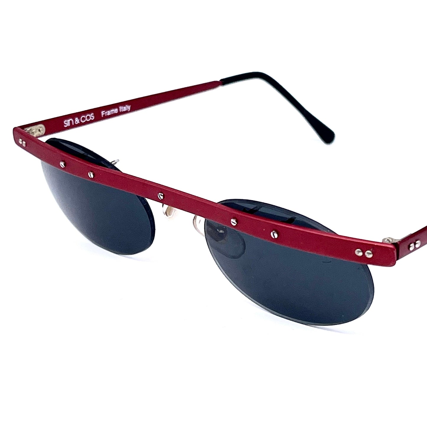 Sin&Cos SC201  avant garde oval rimless sunglasses made in Italy NOS 90s