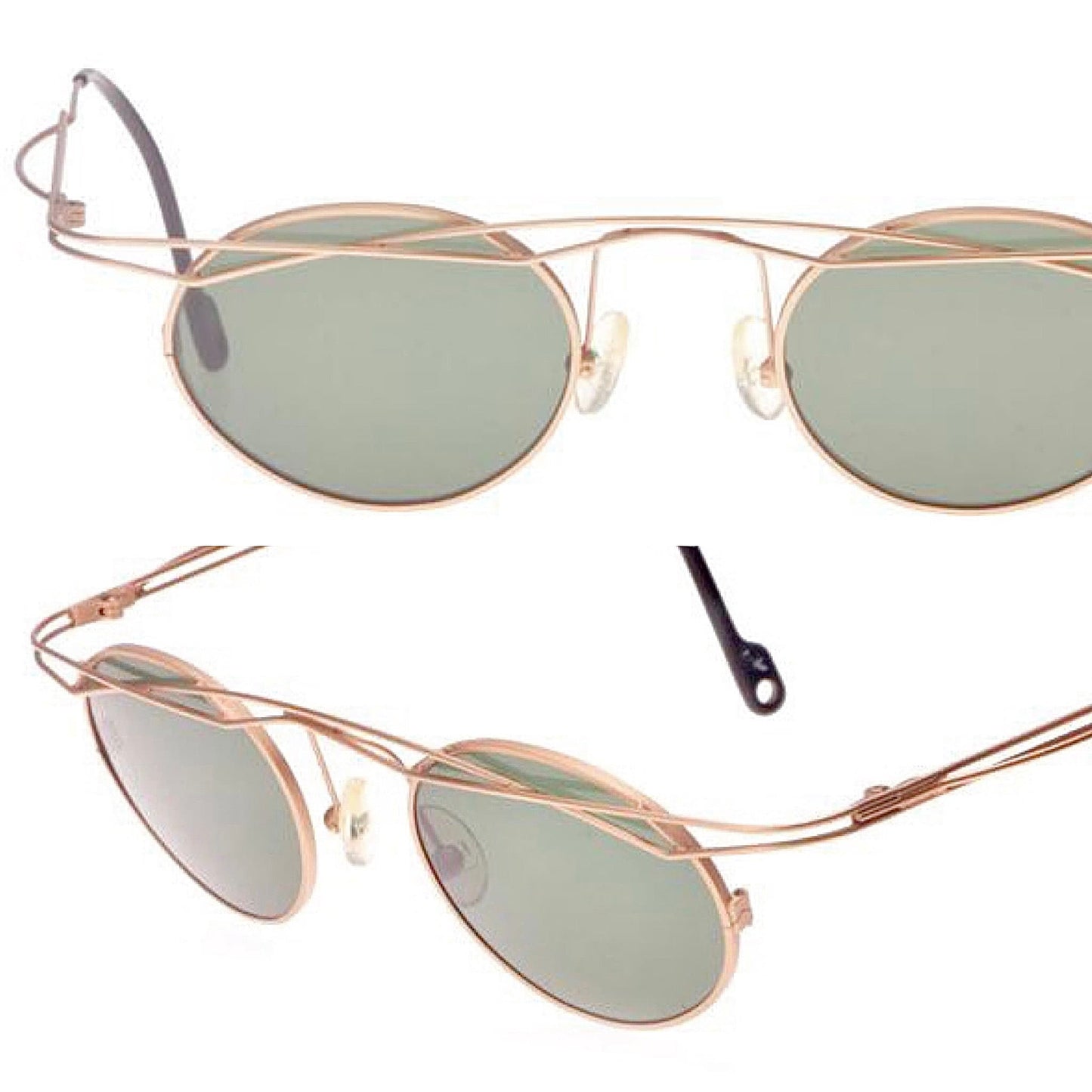 Flair Eye-Q unique intricate round avant-garde titanium sunglasses made in Germany, 80s NoS