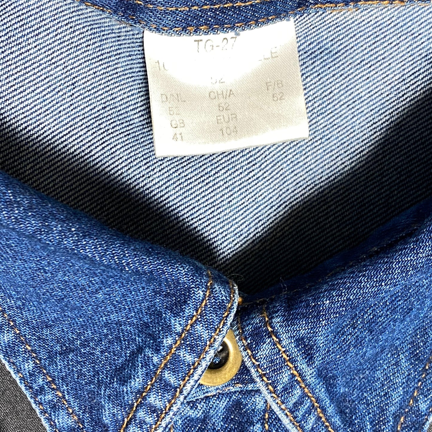 One of a kind western / fetish Customised denim shirt, sz L mint condition 80s Germany