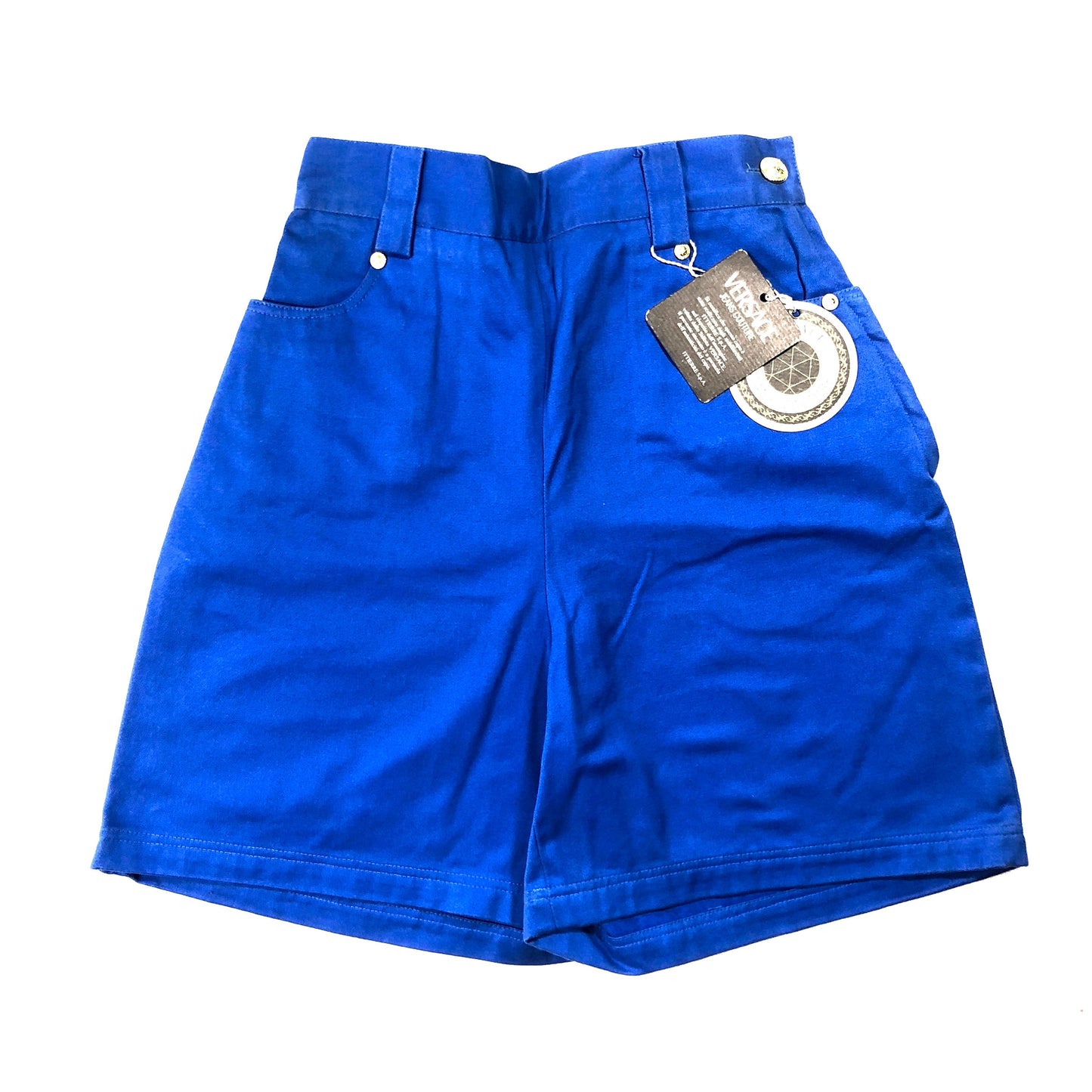 Versace Jeans Couture 90s NOS electric blue western style shorts sz 26