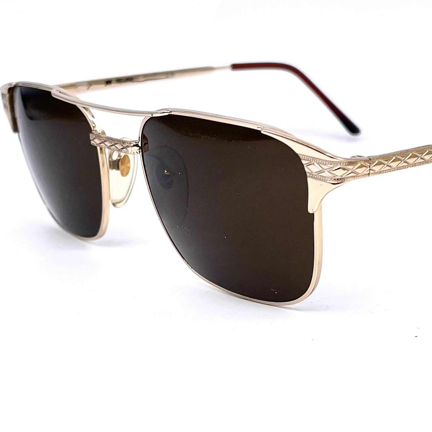 Newave C.01 M 314 square metal/clear eyeglasses frames, 80s