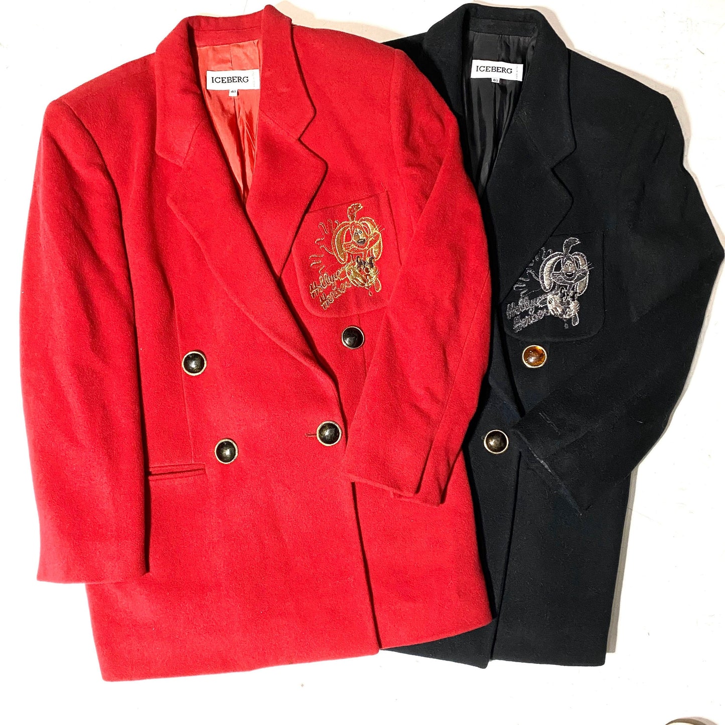 Iceberg collectible black Roger Rabbit Hollywood Stars cashmere blazer, sz 40, mint condition
