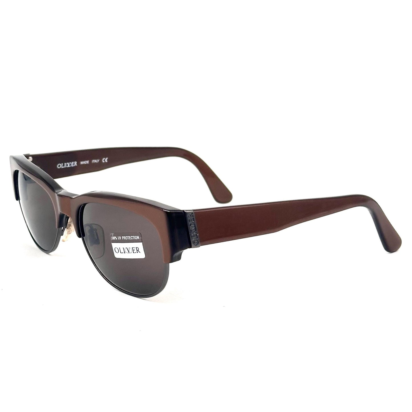 Oliver by Valentino Garavani 1752 lacquered shaded brown squared shape sunglasses NOS 90s