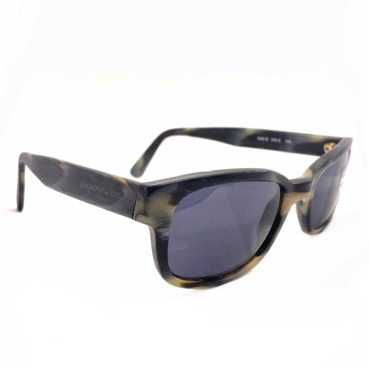 Emporio Armani 548S matt marble rectangular sunglasses, 1990s NOS Italy