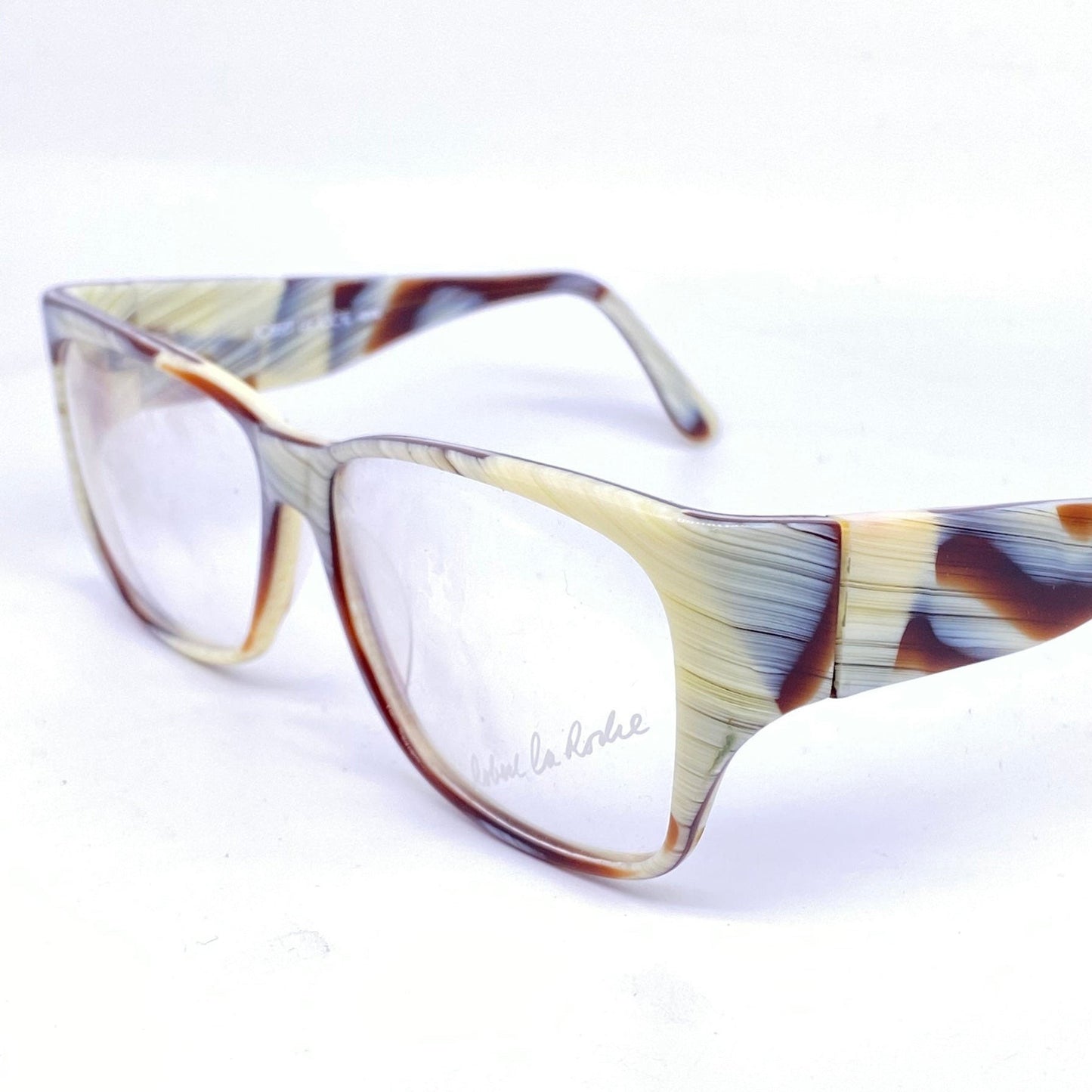 Robert La Roche beautiful square acetate frames in 6 colorways, mint NOS 80s