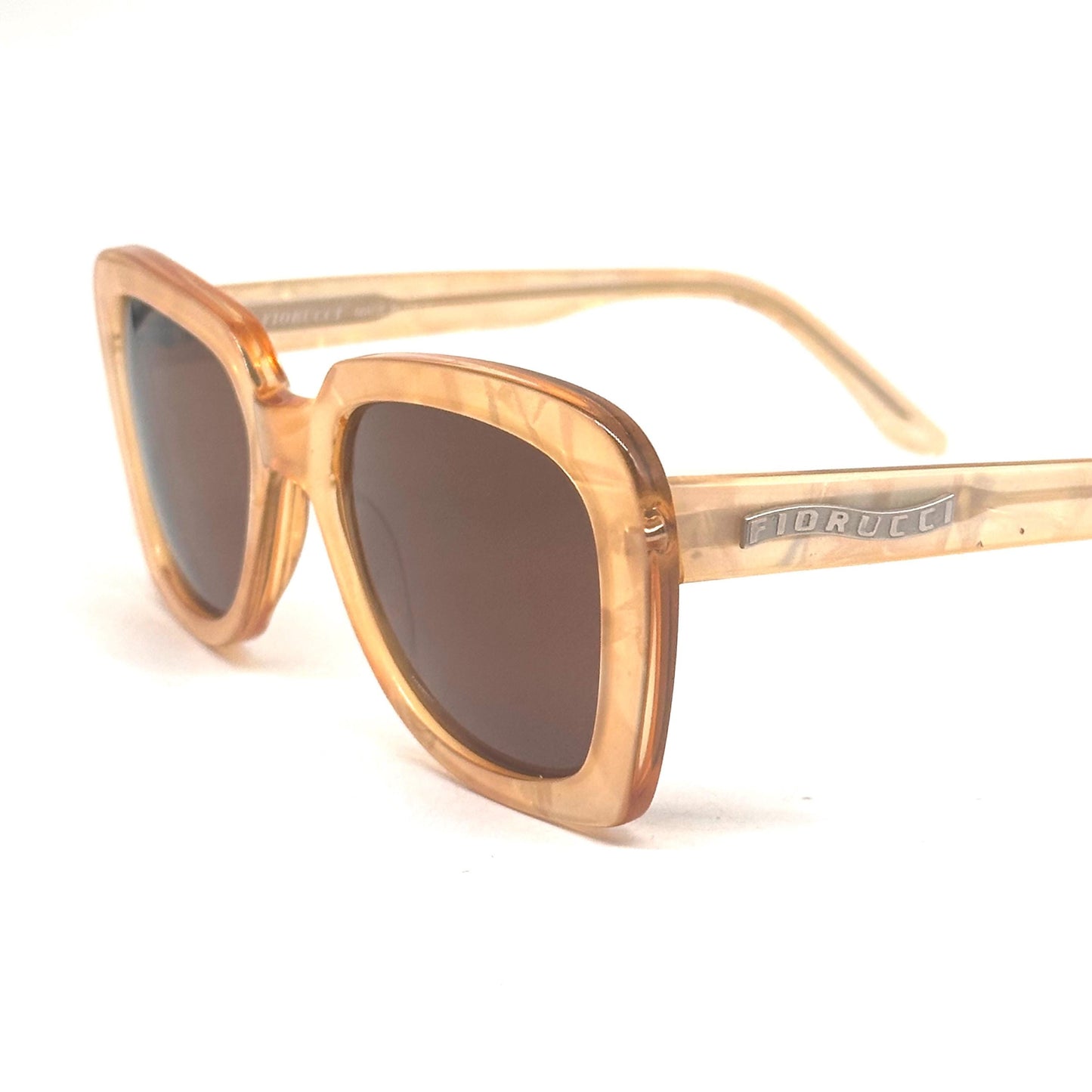 Fiorucci 407 mother of pearl clear yellow pink cyaan sunglasses Made in Italy 90s