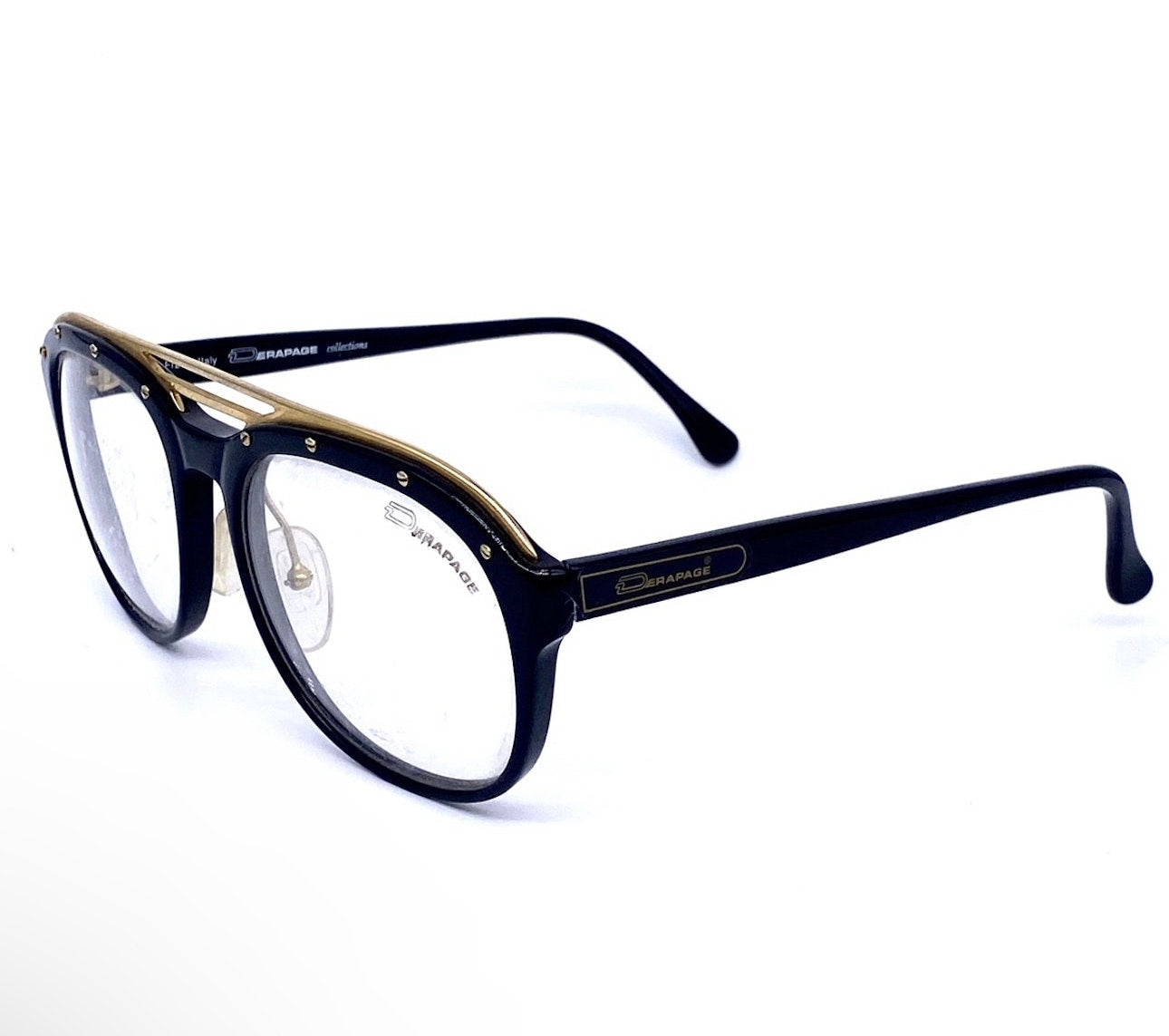 Dérapage luxury aviator glasses hand made in Italy, 2 colorways, NOS 80s