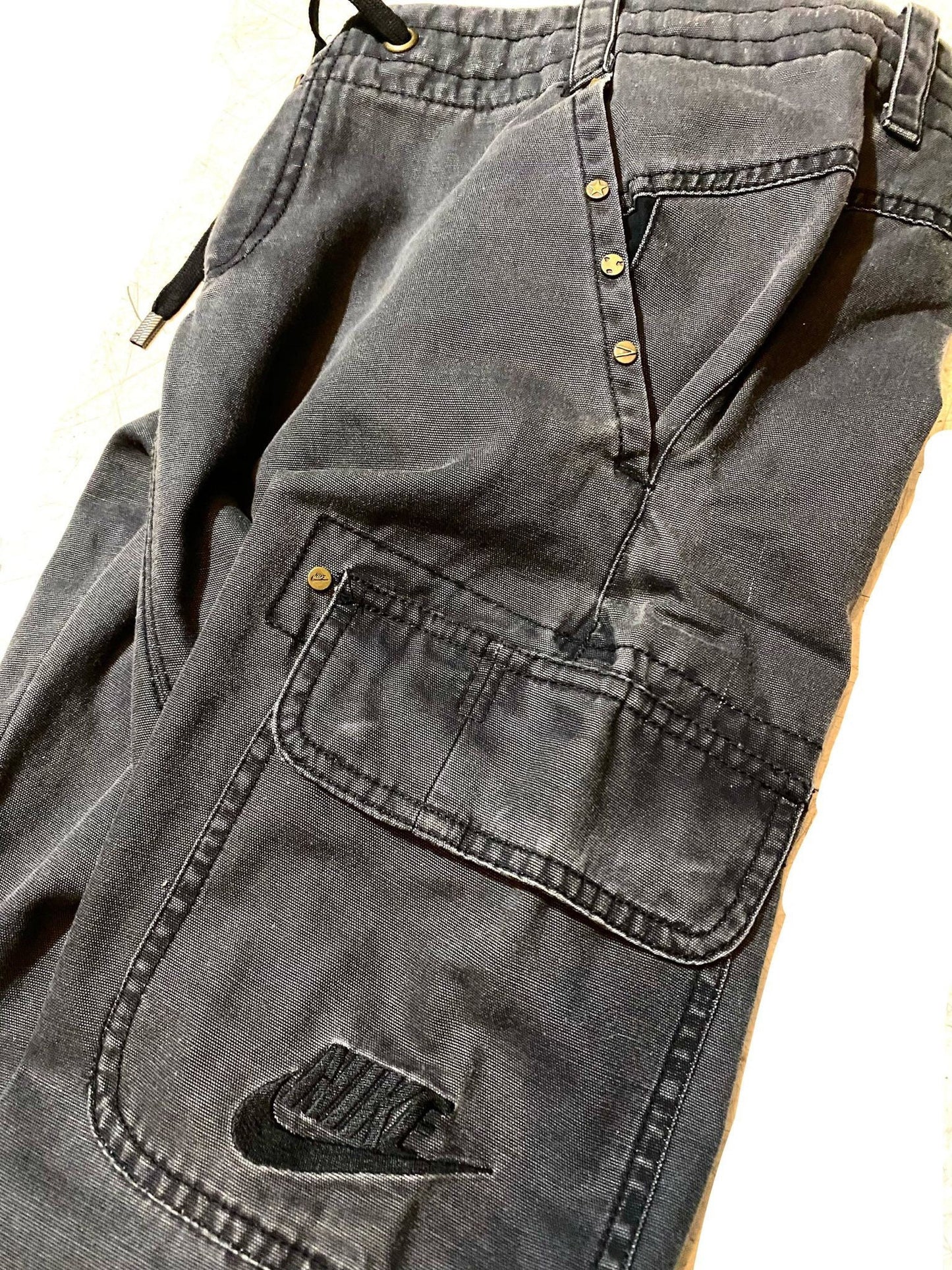 Nike BNWT HipHop Canvas cargo trousers in black or white, sizes, 90s NOS