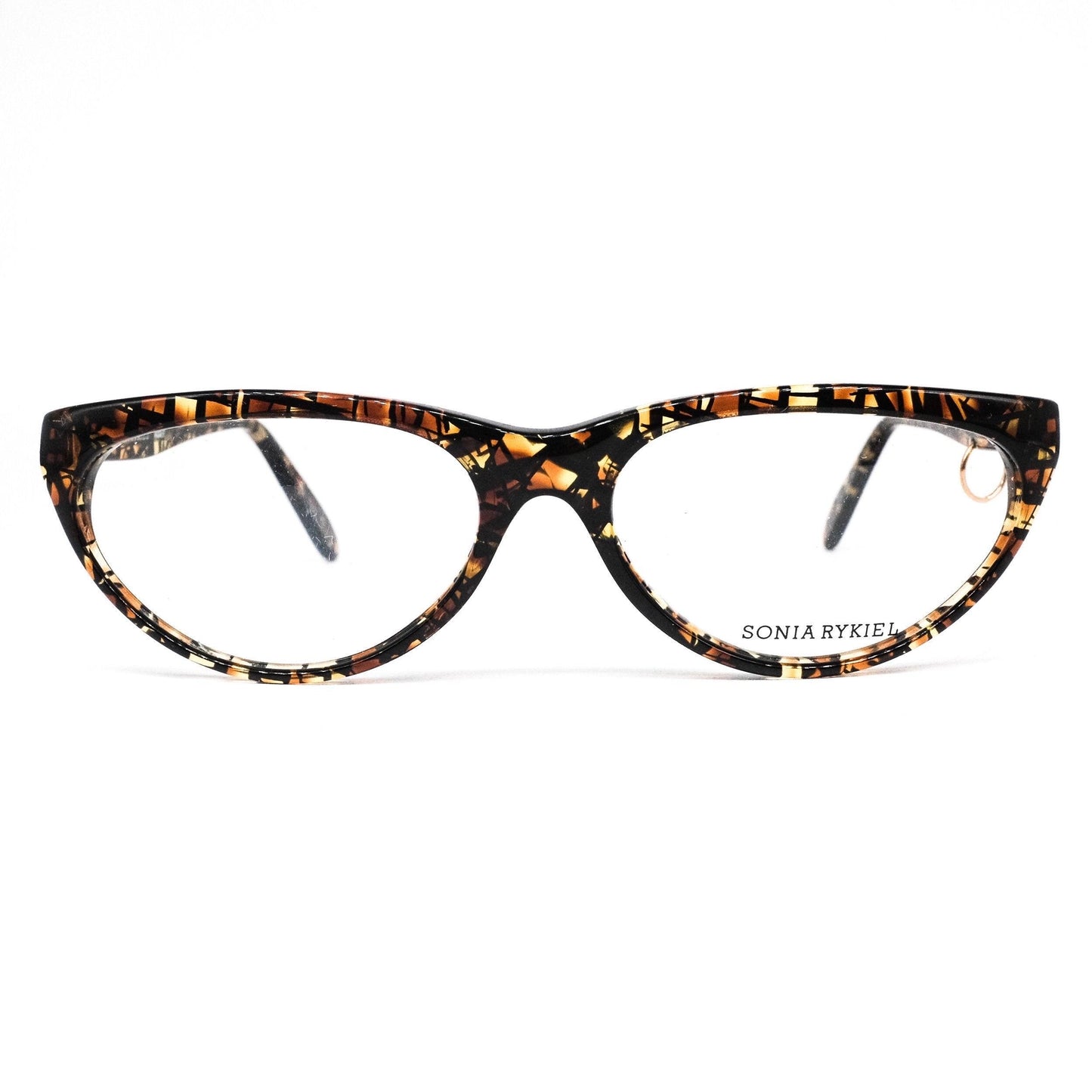 Sonia Rykiel SR-10 cool alt cateye eyeglasses w ring pierced temple detail, 4 colors available