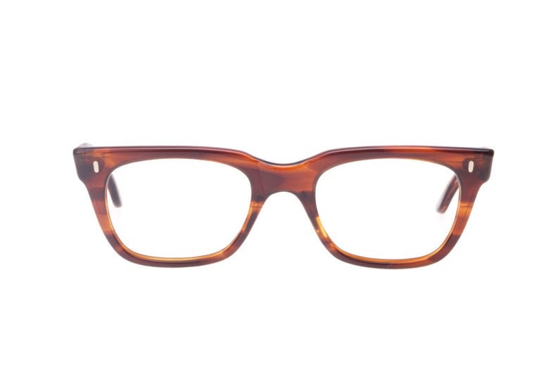 60s NOS square tortoise glasses with silver steel pins, very rockabilly, brand new in 2 sizes