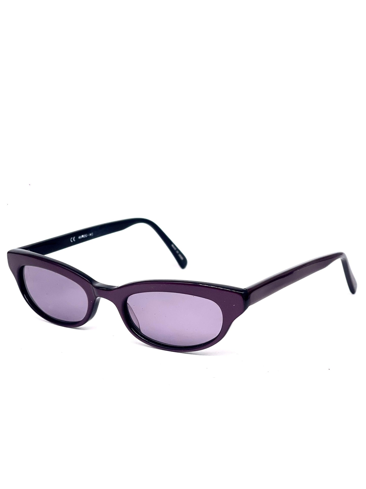 MATSUDA sleek minimalist acetate cateye sunglasses coming in blue and purple colors, NOS 90s Japan
