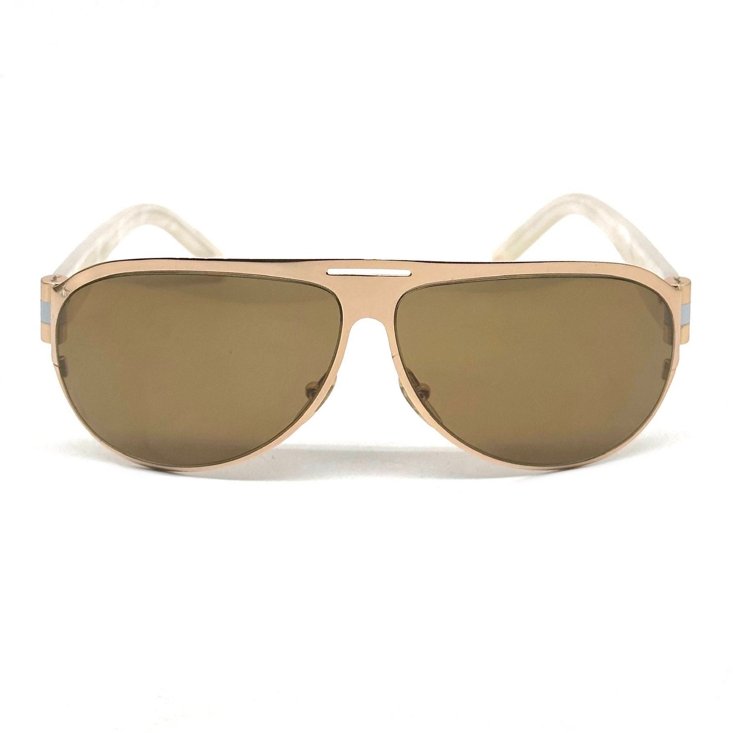 Yves Saint Laurent 6211/S sunglasses in gold and white mother of pearl temples YSL 90s NoS