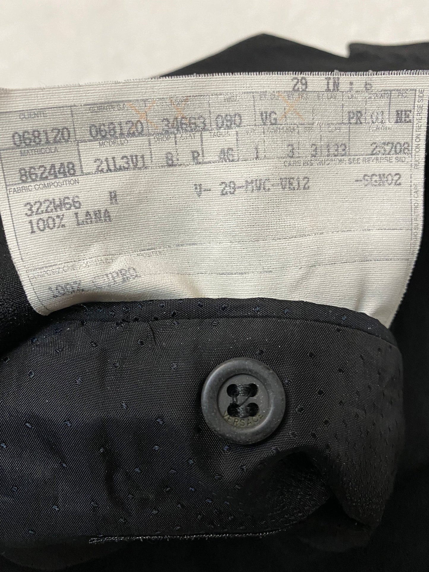 Gianni Versace Couture black wool blazer with circles allover, mint sz 46