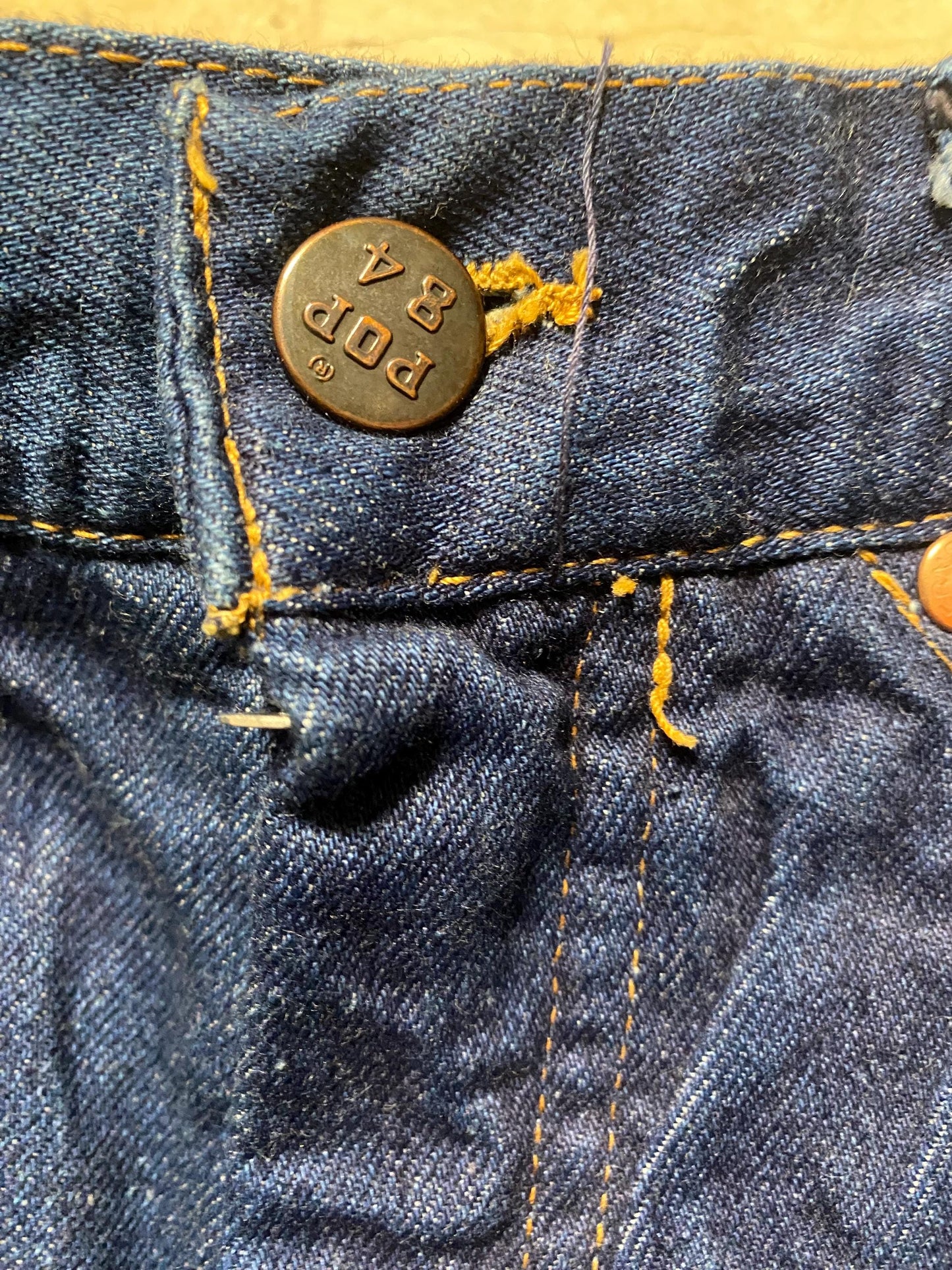 Pop 84 70s NOS flared indigo blue jeans brand new w tags sz 28