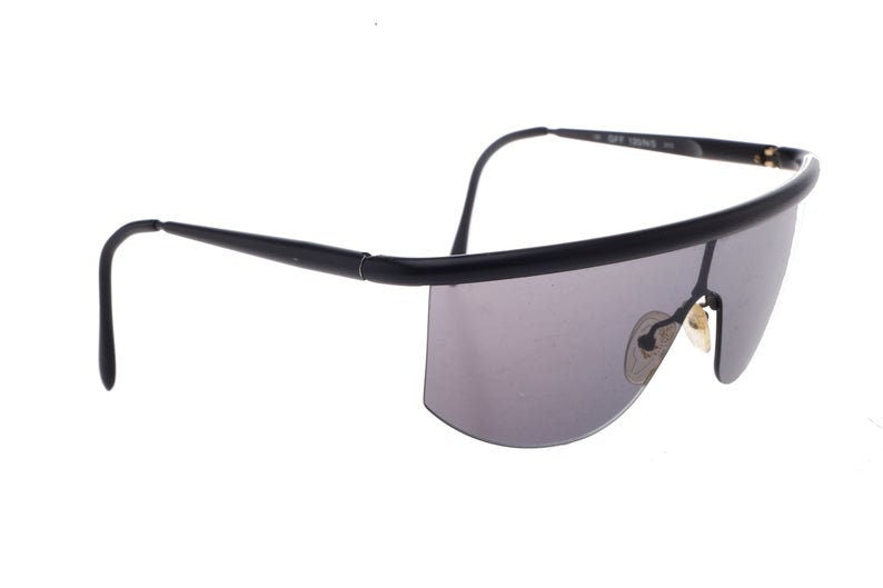 Gianfranco Ferrè GFF120 matte black 90s mask sunglasses, NOS
