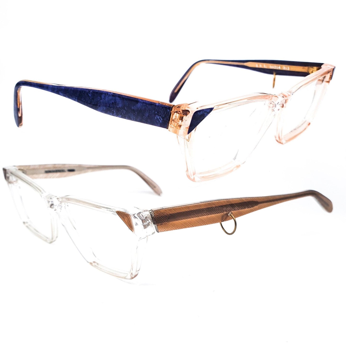 Sonia Rykiel SR-12 clear square cateye frames in 2  colors, NoS 80s France