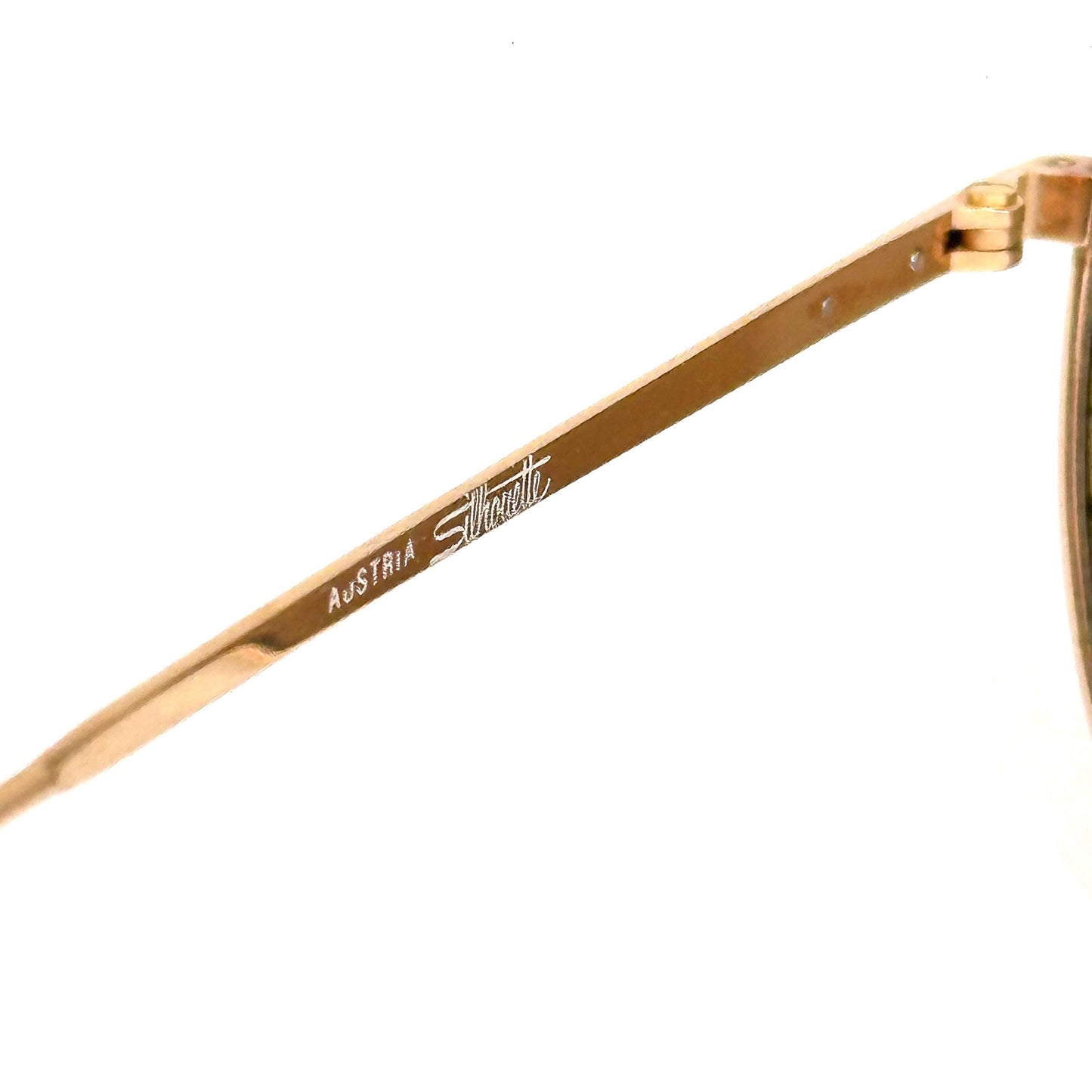 Silhouette 7021 golden aviator sunglasses, 1980s NOS Made in Austria