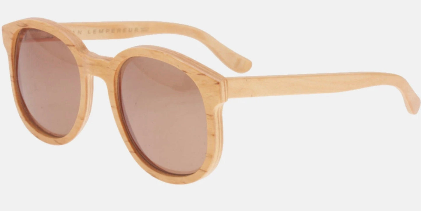 Jean Lempereur pantos real wood sunglasses, Woodline hand crafted in France NOS 80s