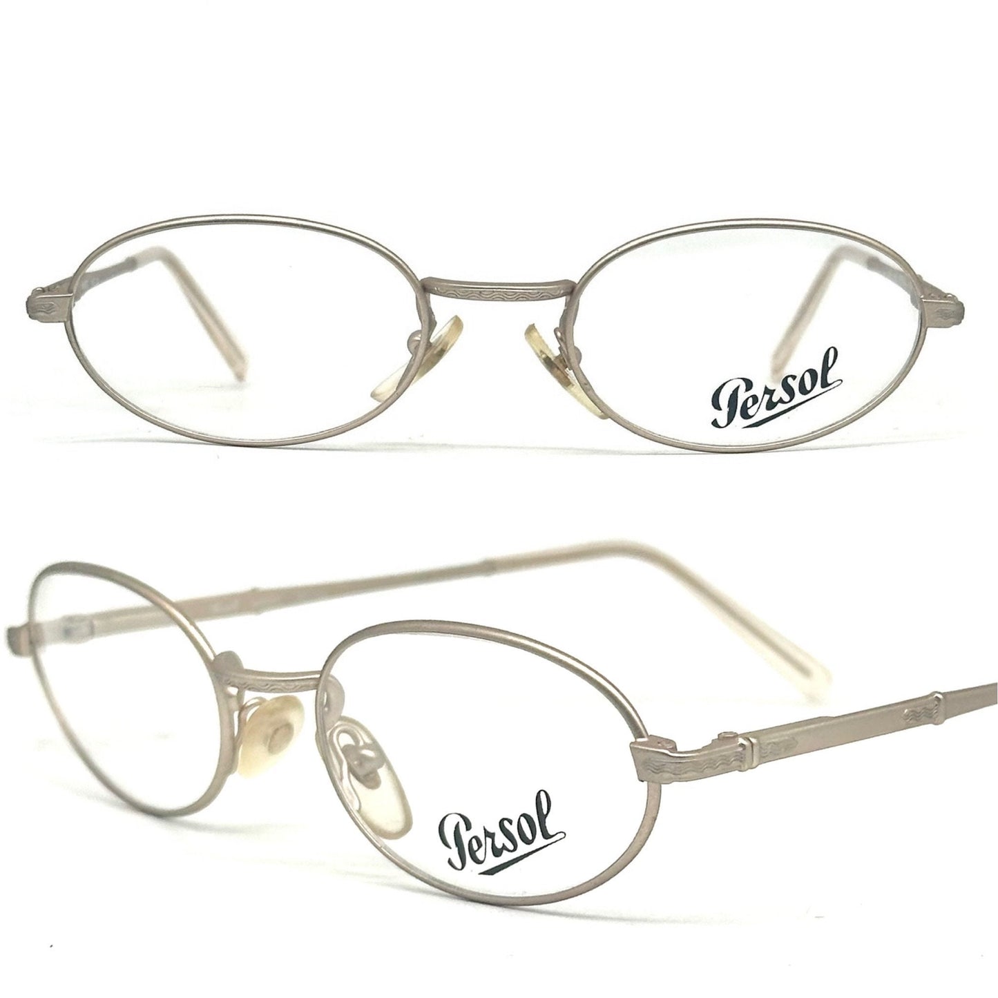 Persol Ratti Magic minimal matte oval eyeglasses  frames made in Italy, 90s NOS
