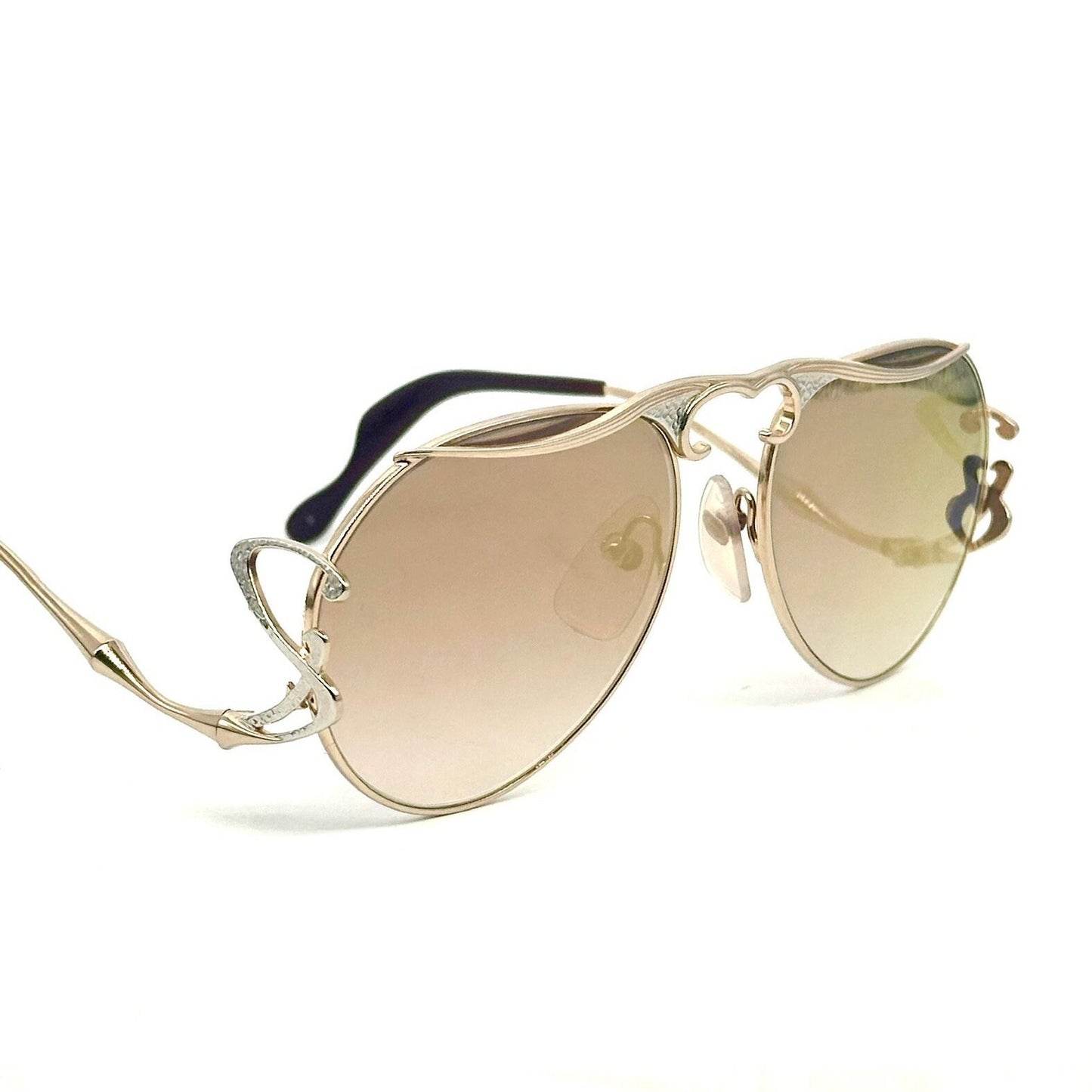 Colani Design 1053 aviator sunglasses, incredible mesh up of avant garde/ baroque design, late 70s W Germany NOS