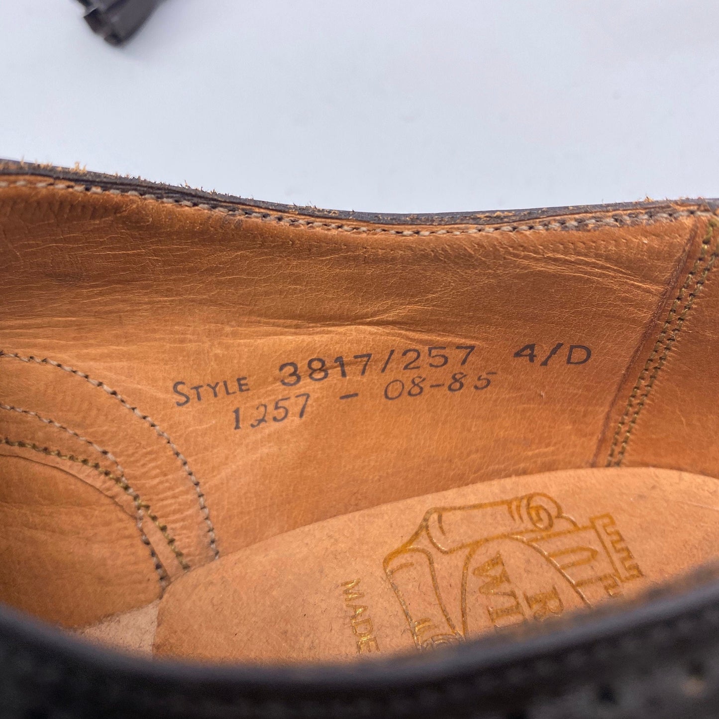 Grenson Royal Windsor dark brown NOS ladies brogue shoes, church style UK handmade leather