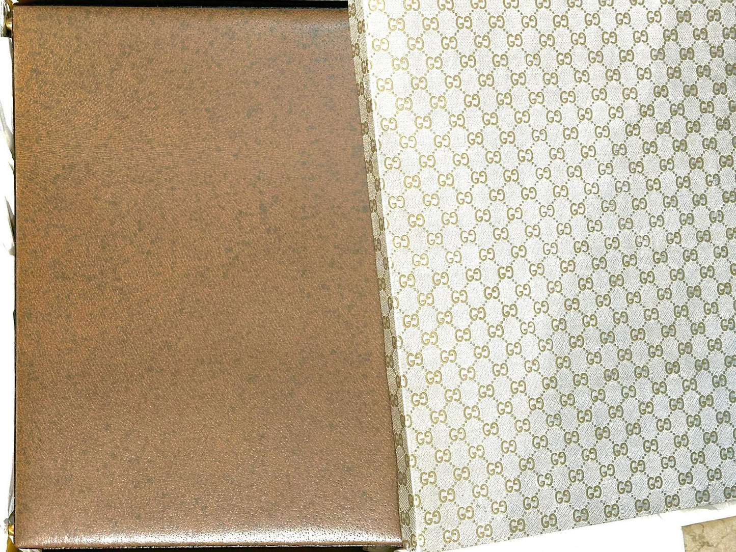 Gucci 1970s 24h tan leather briefcase / document luggage incredibly NOS w box