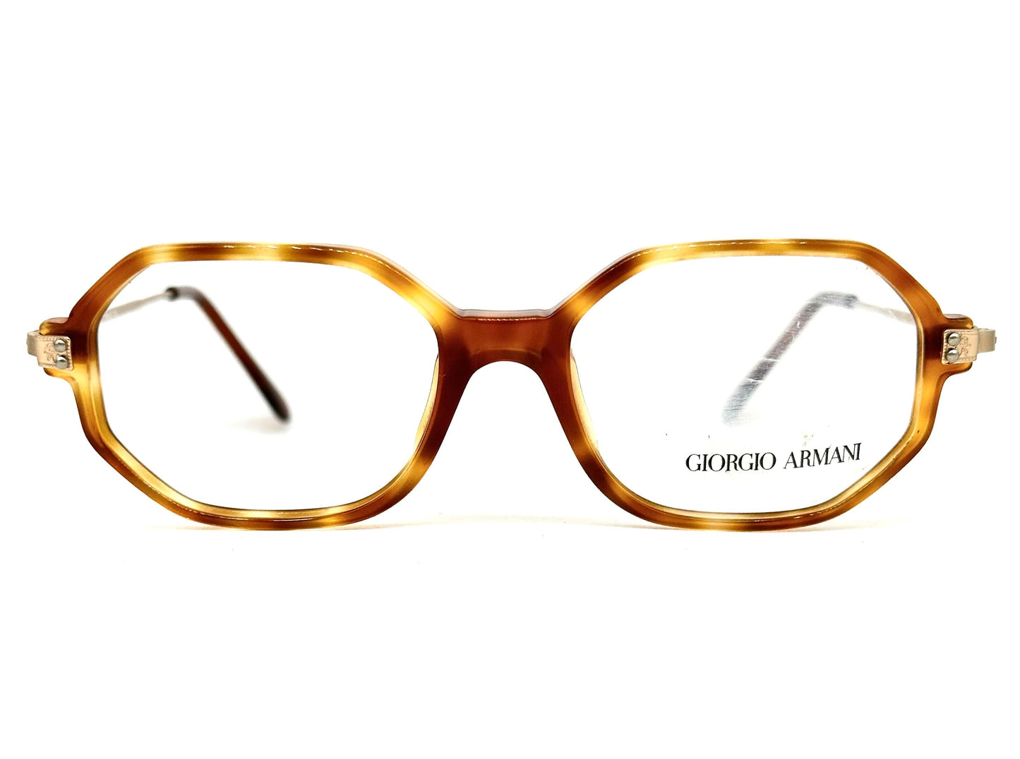 Giorgio Armani 349 tortoise square eyglasses frames made in Italy sunglasses made in Italy in the 80s, NOS
