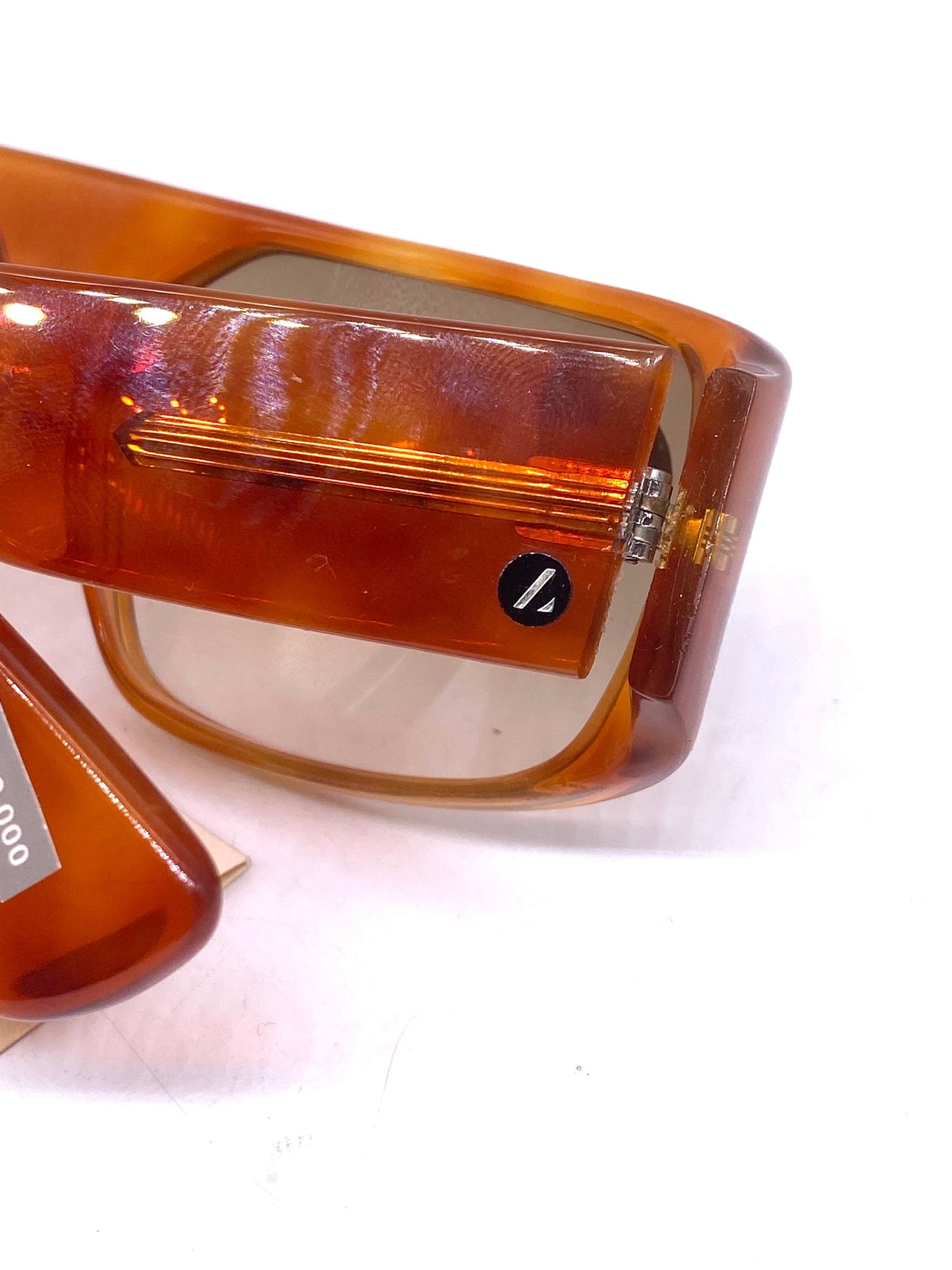 Lozza Cordoba wrap sunglasses with flat browline, in a thick Demi blonde cello, NoS 70s