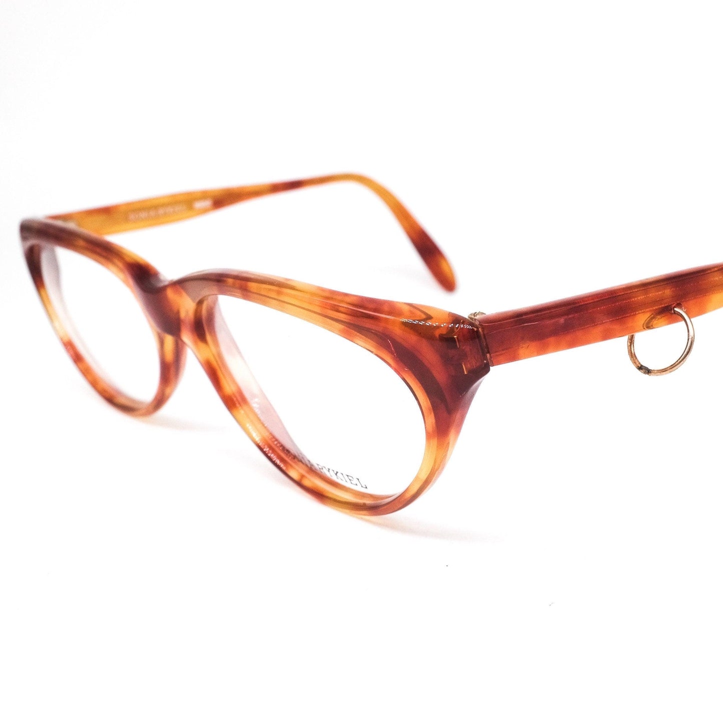 Sonia Rykiel SR-10 cool alt cateye eyeglasses w ring pierced temple detail, 4 colors available