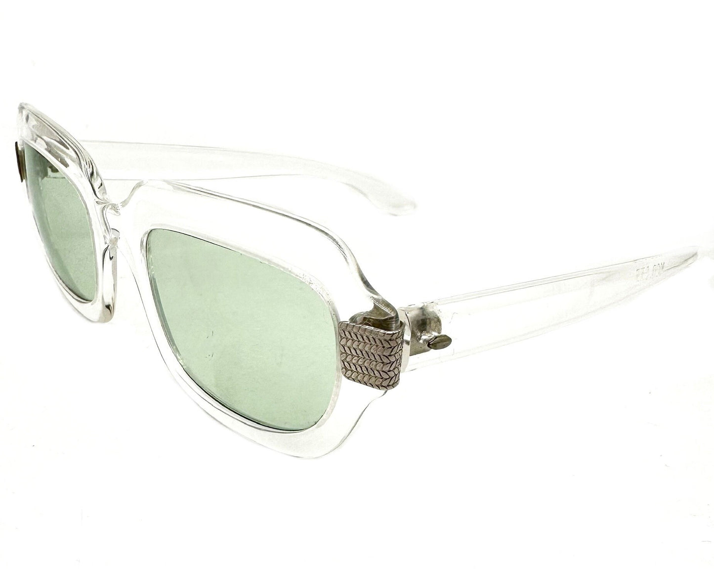 Sirtori 60s Dolce Vita lucite sunglasses w- industrial silver metal detail, beautiful & in great condition