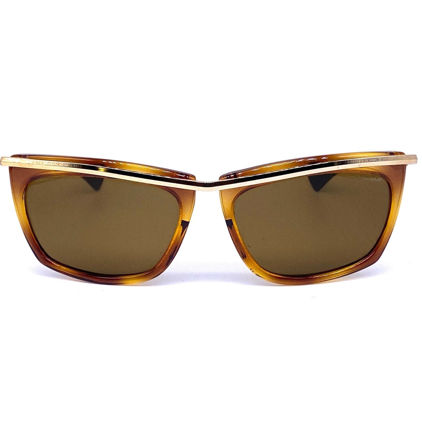 Olympian sunglasses made in Italy available in black, red or tortoise colors, crystal lens