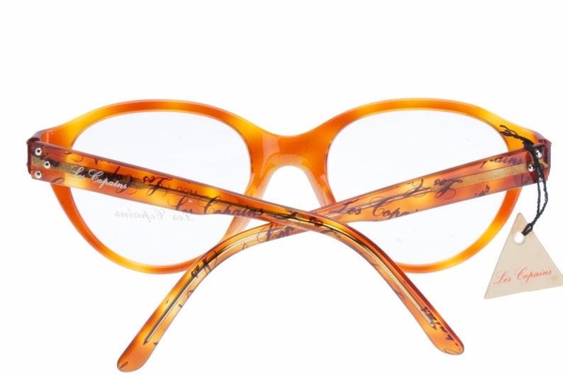 Les Copains LC22 Demi blonde pantos ladies eyeglasses hand made in Italy by Aprilia in the 80s. noS.