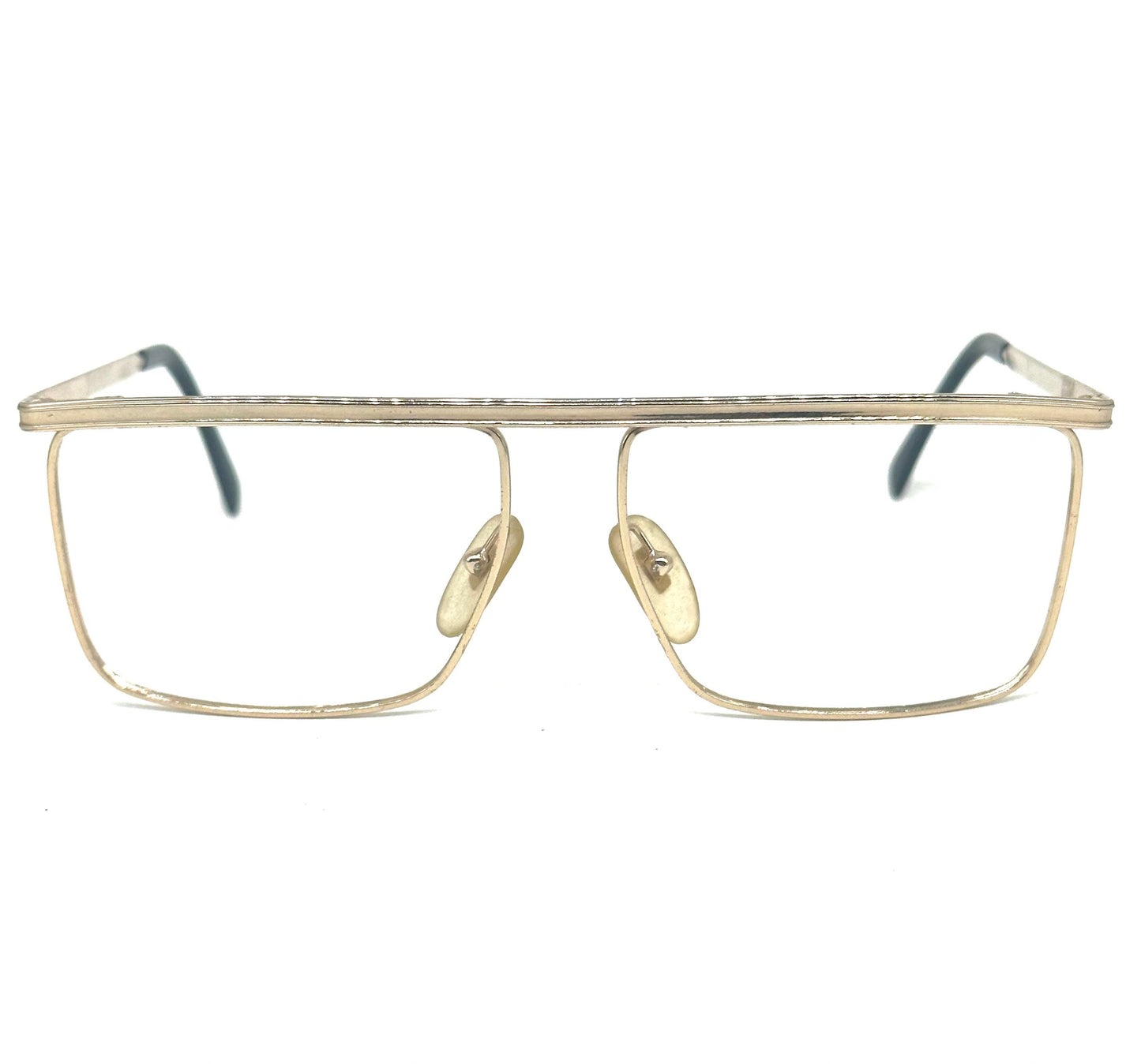 Missoni m403 hip square gold frames w flat top browline, NOS 80s Italy